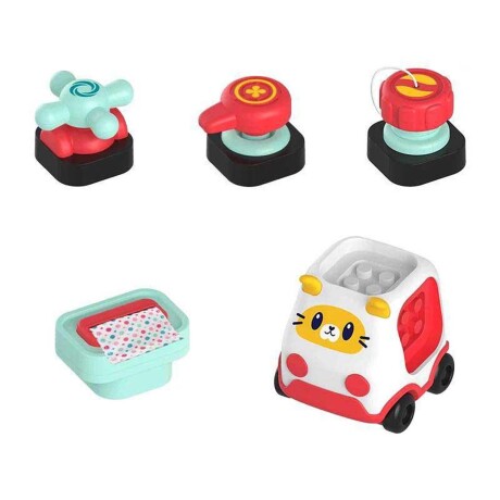 Set de 5 Juguetes Encastrables con Autito para Bebé Huanger Multicolor