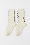 Medias basic costura wavy blanco