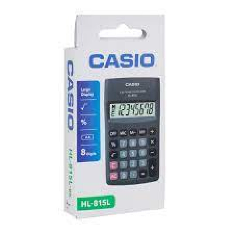 Calculadora de bolsillo negra Casio HL-815L Calculadora de bolsillo negra Casio HL-815L