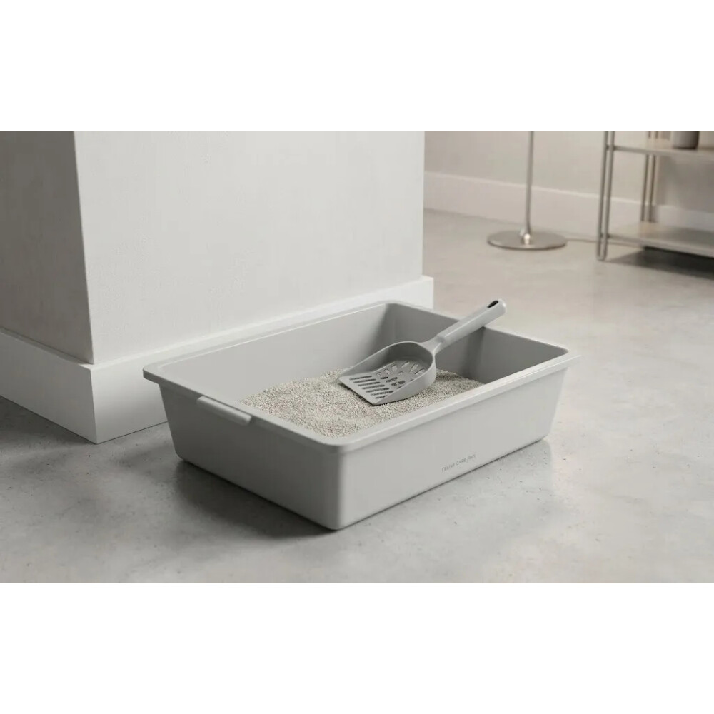 Bandeja Sanitaria Para Gatos Con Pala GRIS