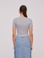 Remera Flored Gris Melange Medio