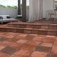 Cerámica cotto mate 33x33Cm piso interior exterior GAMAS DE MARRON