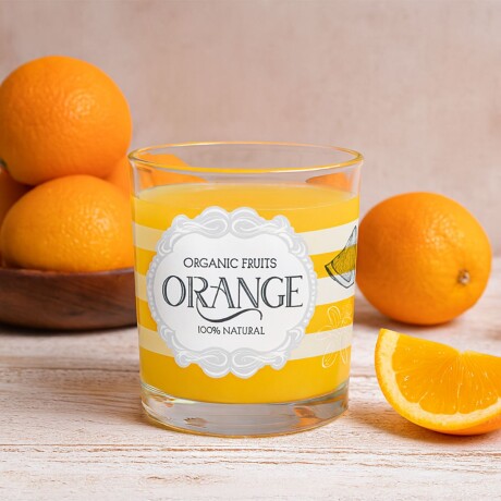 VASO SEASON ORANGE BLANCO