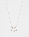 Cadena Corta con Dije Strass Collar Con Dije De Cubic Zirconia - Plateado