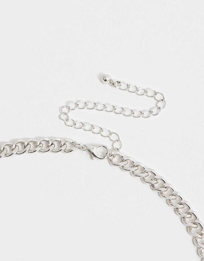 Collares Cortos Collar Multidijes Antique - Plateado