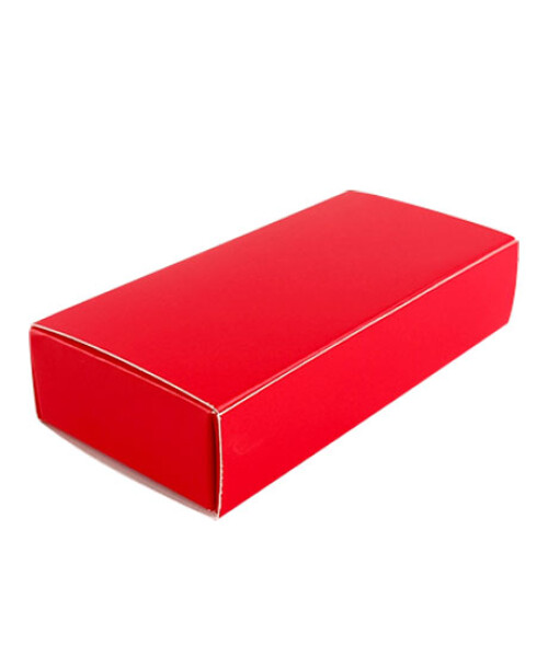 Caja eco bombones 6x12x2,5 cm. (3 bombones) ROJO