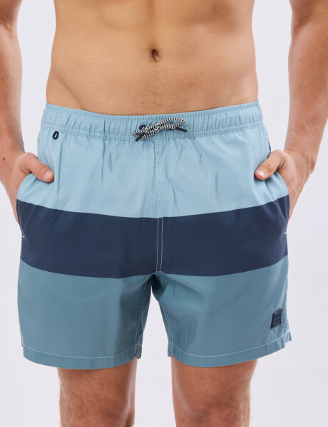 SHORT DE BAÑO RAYADO Piedra