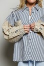 CAMISA CON CROCHET Azul