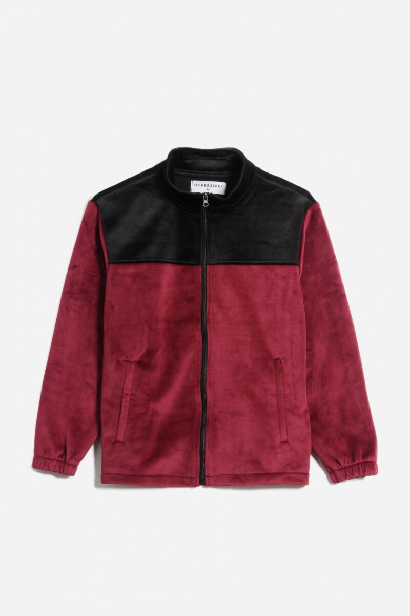 Campera de polar con corderito ROJO