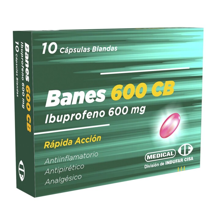 BANES 600 CB CJ X 10 CAPS. BLANDAS única