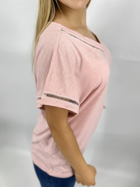 T-SHIRT SLOWLY S2408 ROSADO