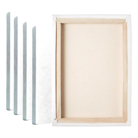 Pack X 5 Lienzo Bastidor 20x20cm Cuadro Pintura Oleo Blanco Blanco