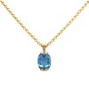 Dije Solitario-Oro bajo-Piedra Topacio azul-CP8691 Conpiedra
