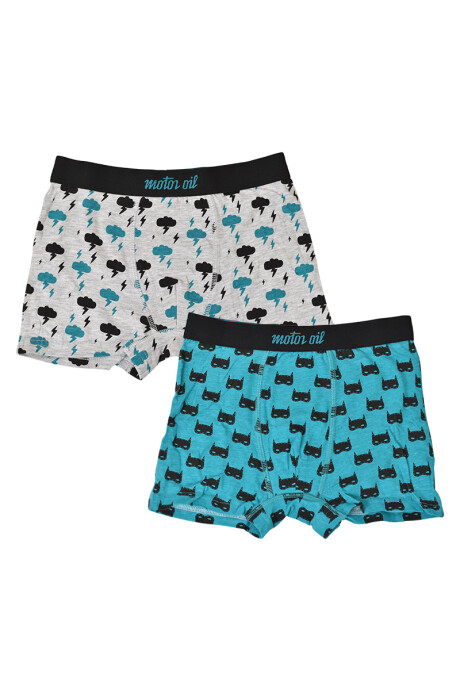 Pack x2 Boxer estampado con diseño de rayos