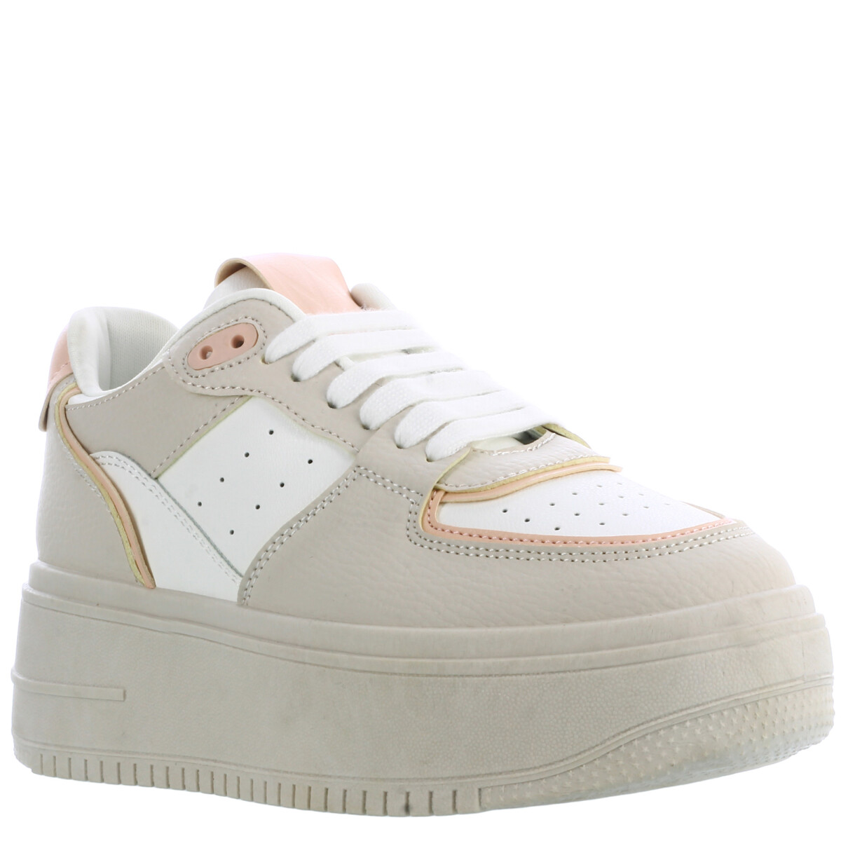 Deportivo SANDY acordonado con plataforma MissCarol - Grey/Pink 
