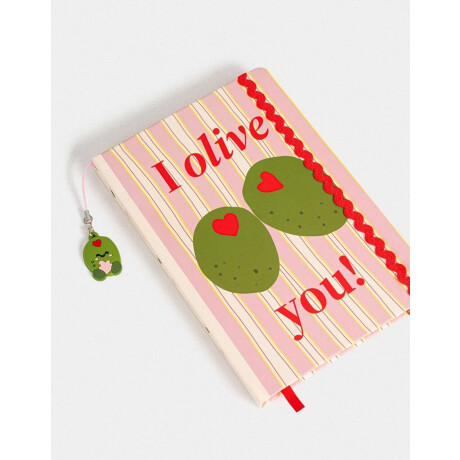 Cuaderno A5 ''I Olive You'' Combinacion Multicolor