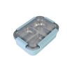 TUPPER INOX/AZUL C/DIVISIONES 20.5X15X7CM Unica