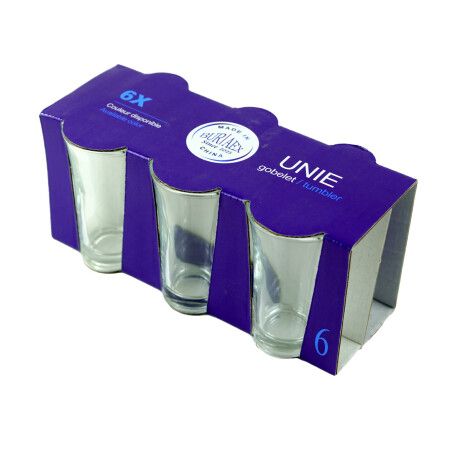 VASO VIDRIO X6PCS 85ML 4.8CM DIAM 8.7CM ALTO 88GR CAJA DISPLAY VASO VIDRIO X6PCS 85ML 4.8CM DIAM 8.7CM ALTO 88GR CAJA DISPLAY