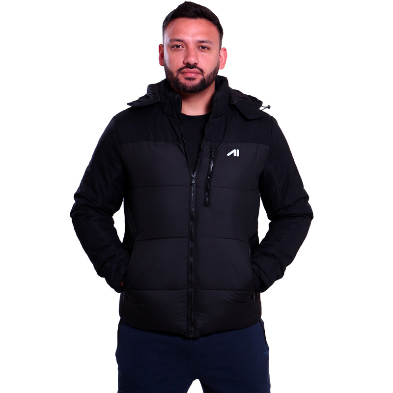 Austral Campera Inflada C/Capucha - Negro Negro