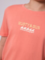 T-SHIRT MAREA TEEN RUSTY Durazno