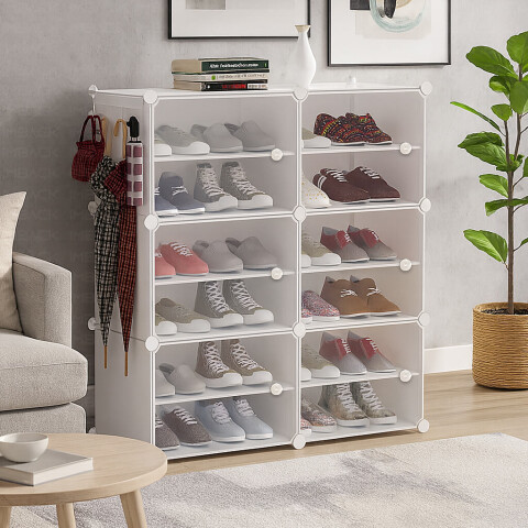 Zapatera Organizador IMBACK IBK-PLC005 | 12 Compartimentos, Compacta, Moderna y Resistente Blanco Zapatera Organizador IMBACK IBK-PLC005 | 12 Compartimentos, Compacta, Moderna y Resistente Blanco