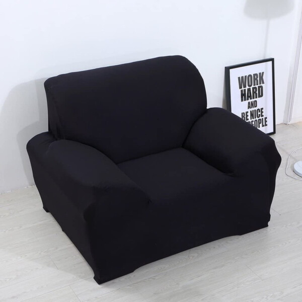 Cubre Sofa Elastico Elastizado Funda 1 Cuerpo Plaza Variante Color Negro