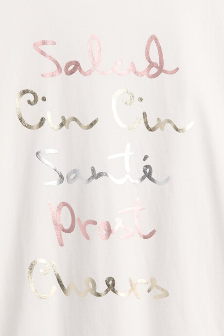 Remera Gràfico Manga Corta Mujer New Off White