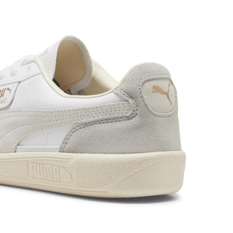 Zapatillas Puma Palermo Lth Hombre White Cool-light Gray