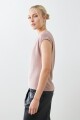 Blusa lurex escote V rosa