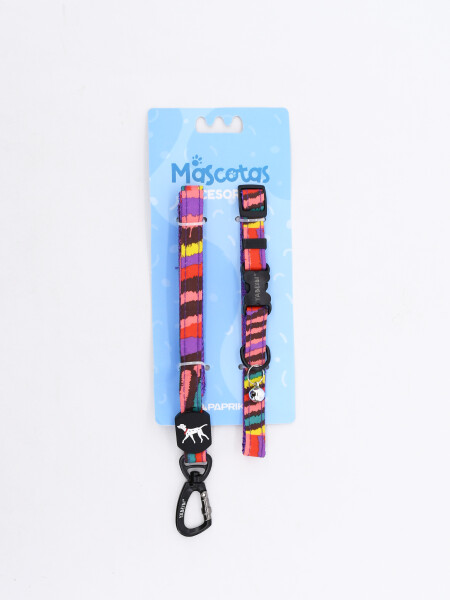 SET COLLAR COKI CON CORREA MULTICOLOR