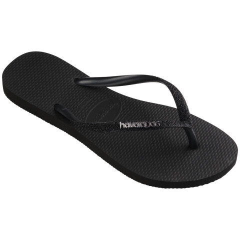 Sandalias Havaianas Slim Glitter II Mujer Negro/Negro