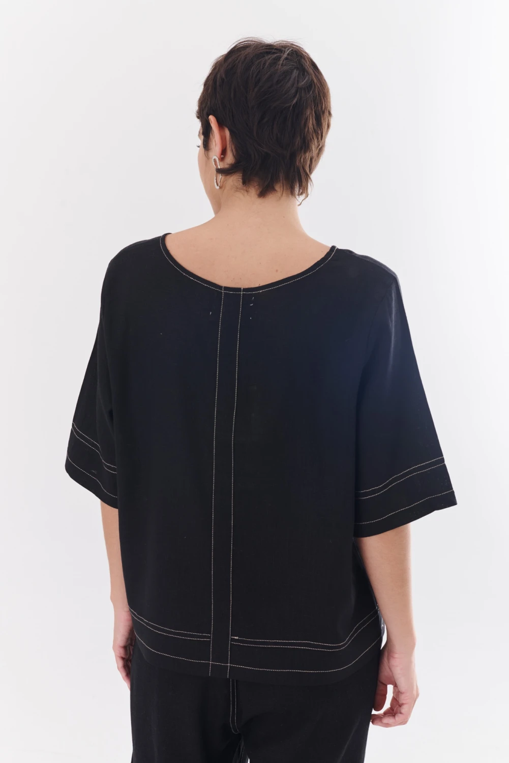 BLUSA LINO EVA negro 2