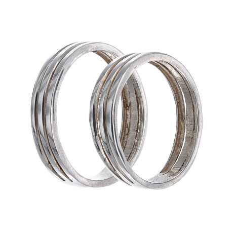 Par de alianzas de plata 925. Par de alianzas de plata 925.