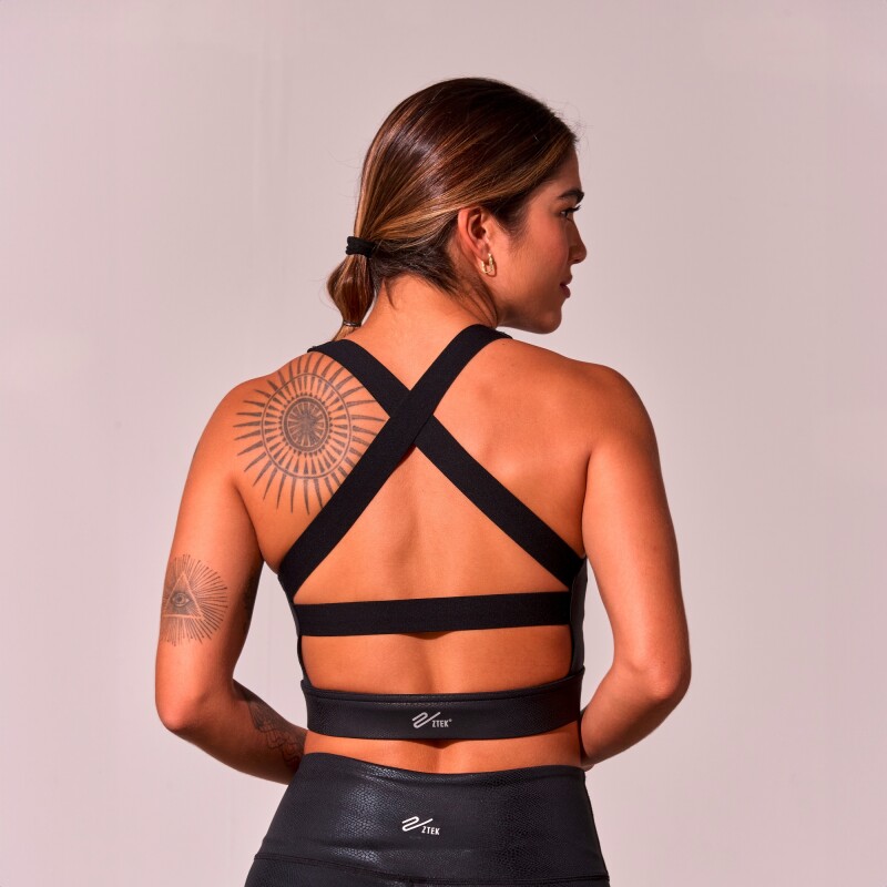 Top Reptil de Mujer Negro