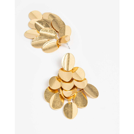 Aros Colgantes Largos Metal Dorado Oro Amarillo