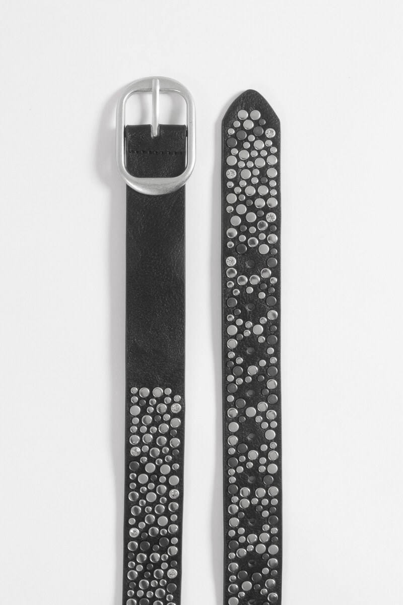 Cinturón tachas rock negro