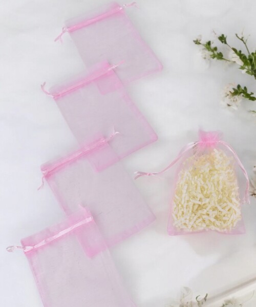 Pack x 100 - Bolsas organza 9x15 cm ROSA