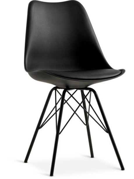 Silla de comedor KLARUP polipiel negro/negr Silla de comedor KLARUP polipiel negro/negr