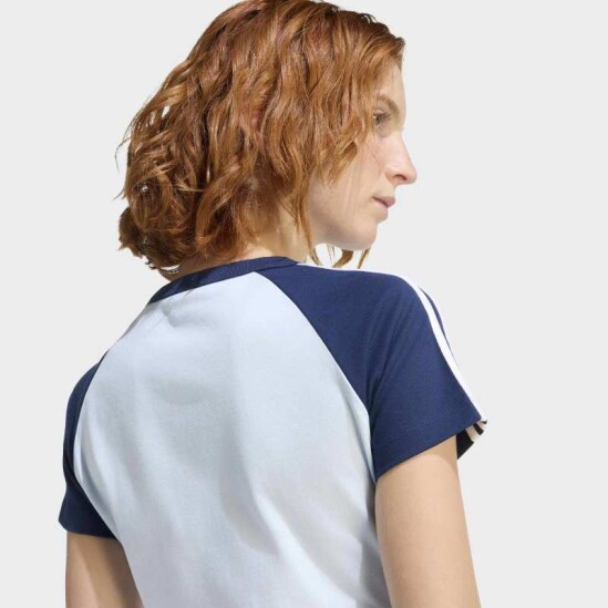 Remera Adidas 3 Rayas Azul