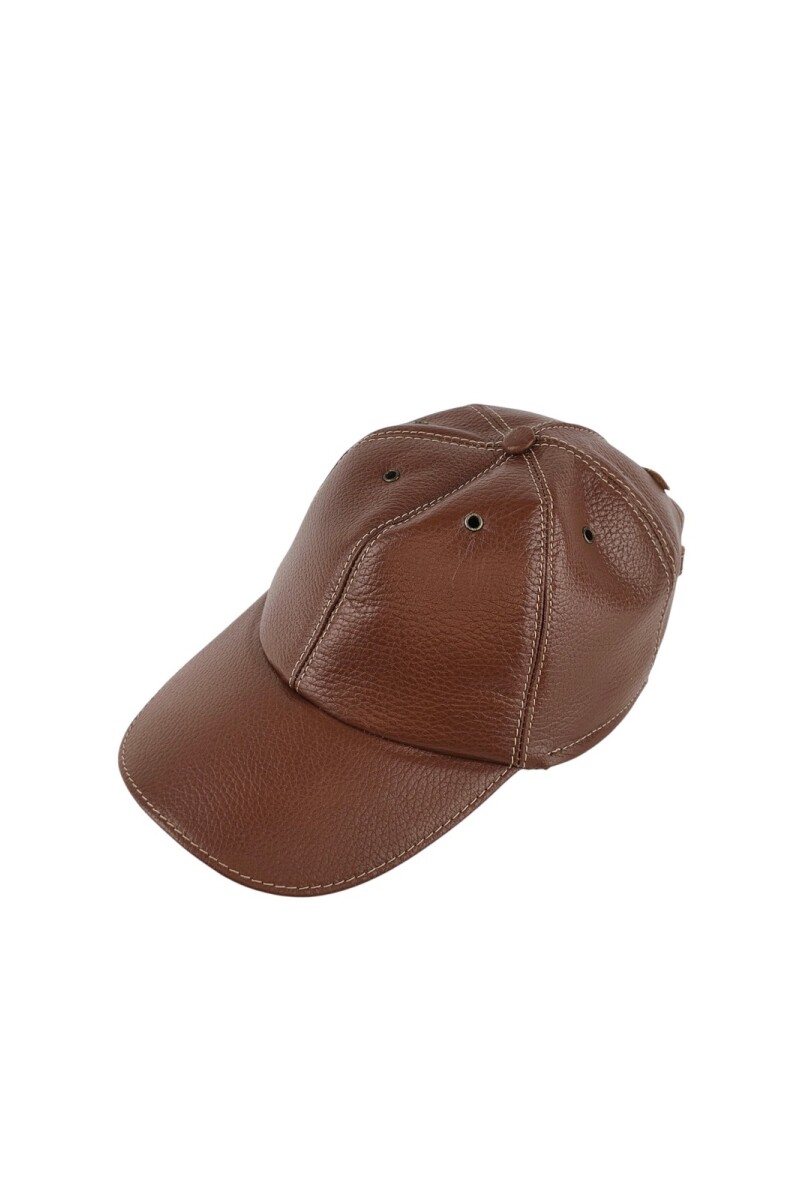 Gorra de cuero tipo beisbol Marron