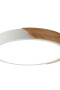 Plafón led de diseño circular en madera y aluminio blanco mate 20w Luz neutra