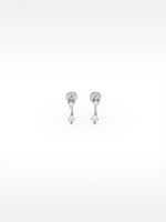 Pendientes Ear Jacket Con Circonitas - Plata De Ley 925 plateado