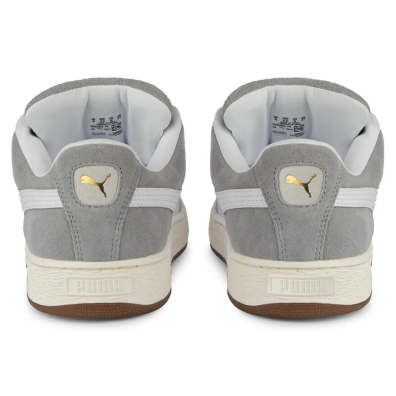 Zapatillas Puma Suede XL Unisex Gray Echo-puma White-puma Gold