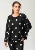 Remera Popi Lunares negro y blanco