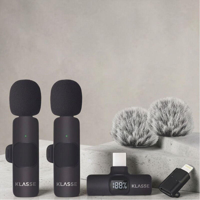 Set x2 Micrófonos Corbateros Klasse | USB-C + Lightning Set x2 Micrófonos Corbateros Klasse | USB-C + Lightning