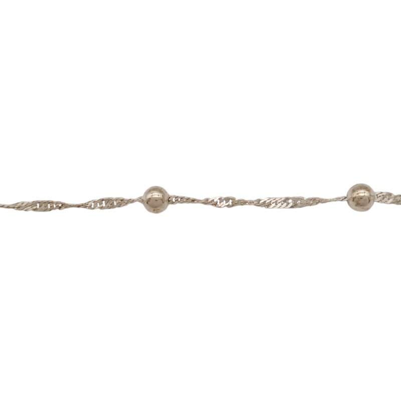 Pulsera Singapur con bolitas-Plata 925 -Sin piedra-PU3699 sinpiedra