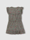 Vestido Estampado De Flores Con Tiras Bordadas Verde