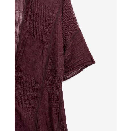 Kimono Bohemio Tramado Violeta Oscuro