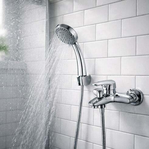 Griferia De Ducha Externa Monocomando Incluye Flexible Telefono Y Soporte Aqualia 000