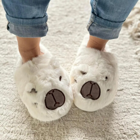 Pantuflas Carpincho Blanco